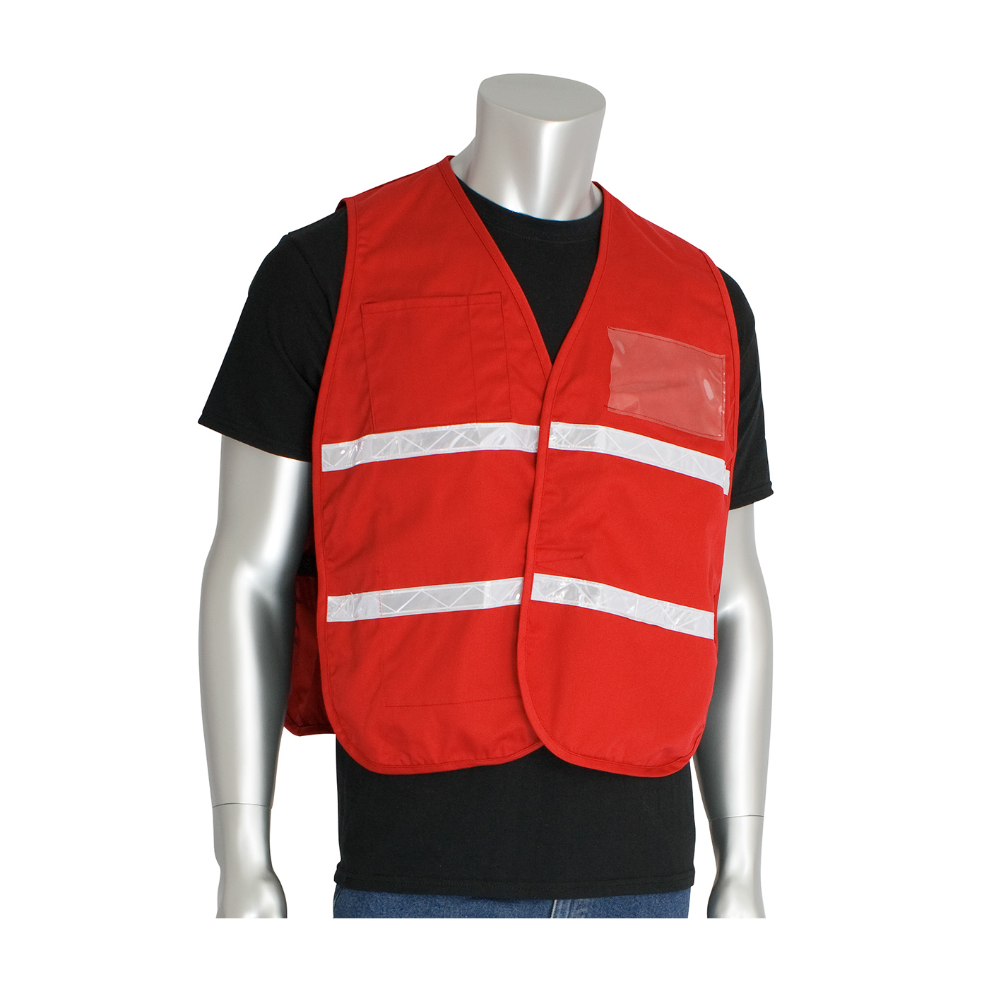 RED NON-ANSI INCIDENT COMMAND VEST - Tagged Gloves